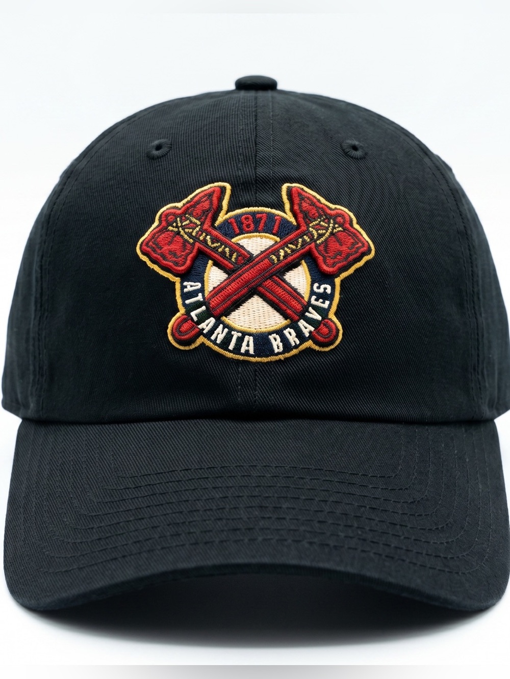Atlanta Braves ‘47 Brand Navy Blue Embroidered Logo Baseball Cap Hat Adjustable